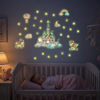 Stickers decoratif muraux dans la chambre de bébé