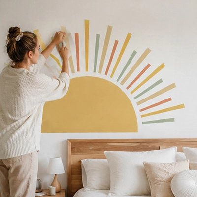 Stickers muraux enfant en dessus de lit