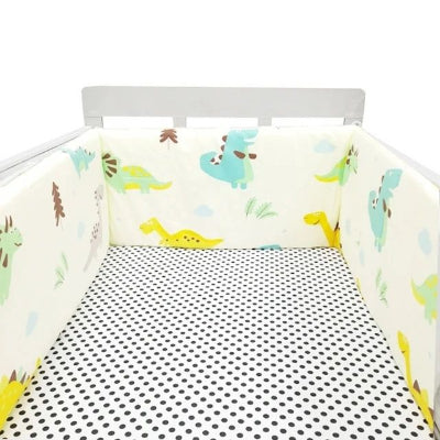 tour de lit bebe dinosaures jaune