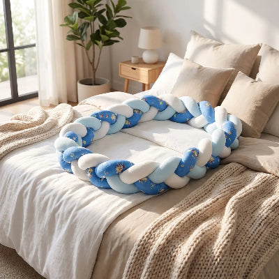 Tresse de lit pour bébé sur le lit parents
